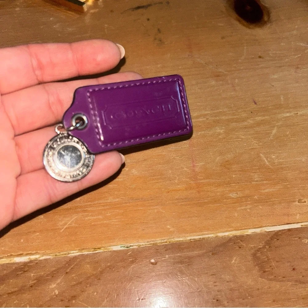 Coach Purple tags charm with Silver Accent